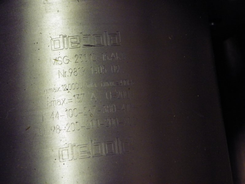 DIEBOLD 12K 12,000 RPM Spindle CAT CT 45 Taper MSG 230.12-15.AK