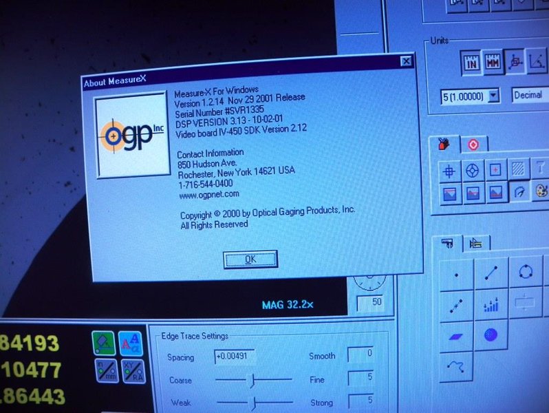 OGP Flare Smartscope Video Measuring Machine, S/N SVR1335, New January 2001. 