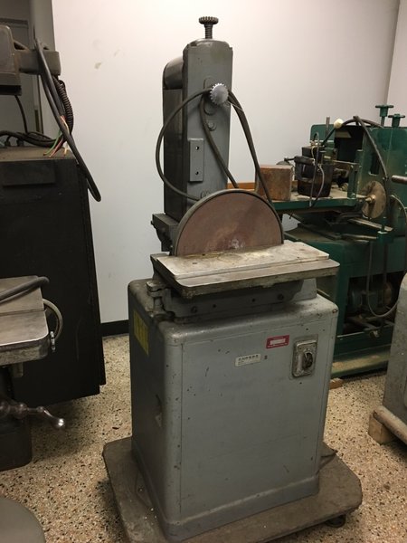 Combination Belt / Disc Sander, Make unknown. Powermatic (?). Offered as is. 