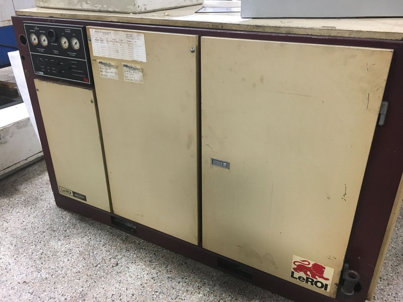 LeRoi Model W50SS 50 HP Rotary Screw Air Compressor, S/N 4166X10, New 1986. 