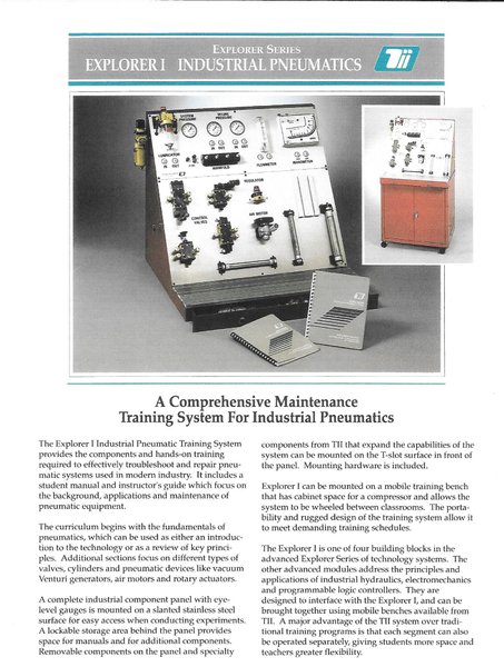 TII Technical Education Systems Explorer 1 Industrial Pneumatic Training System