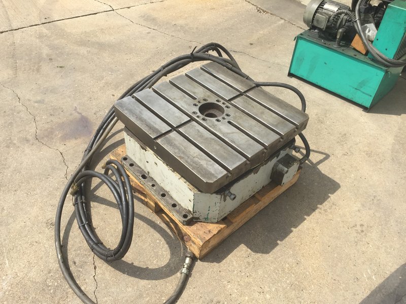 23.6&quot; x 23.6&quot; Exact Machinery Model CT-600-4D Horizontal 90 Degree Locking Indexing Table
