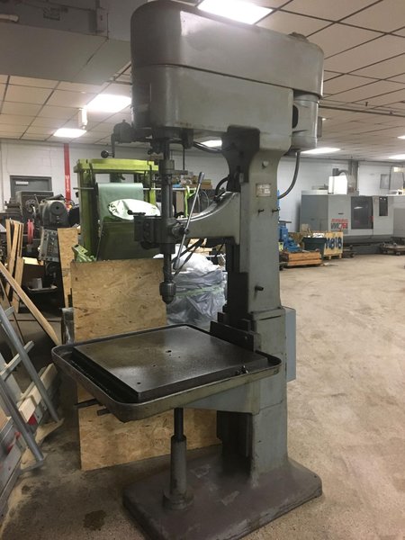30&quot; Edlund 2F-15 Single Spindle Box Column Variable Speed Drill Press with tapping S/N 297, New 1950s. 