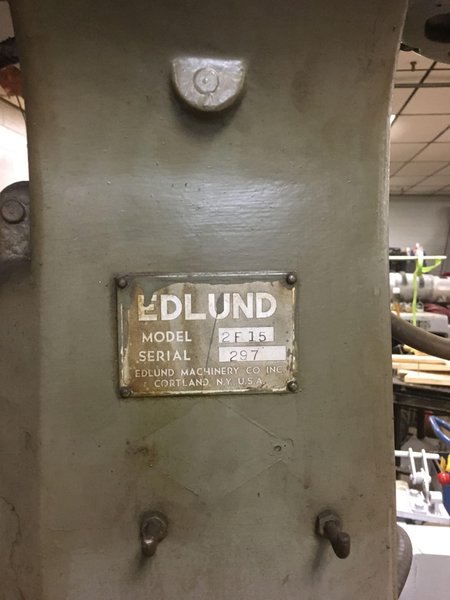 30&quot; Edlund 2F-15 Single Spindle Box Column Variable Speed Drill Press with tapping S/N 297, New 1950s. 