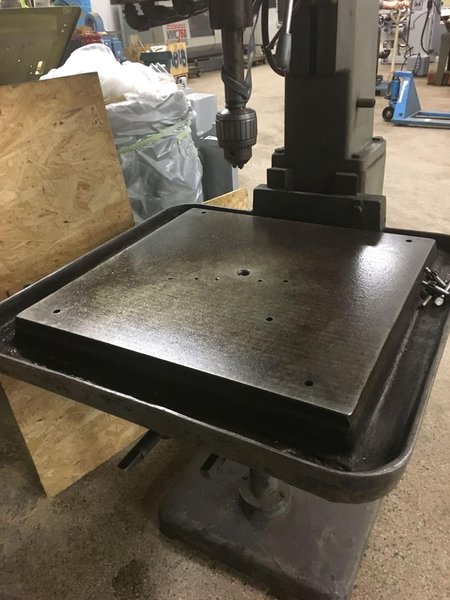 30&quot; Edlund 2F-15 Single Spindle Box Column Variable Speed Drill Press with tapping S/N 297, New 1950s. 