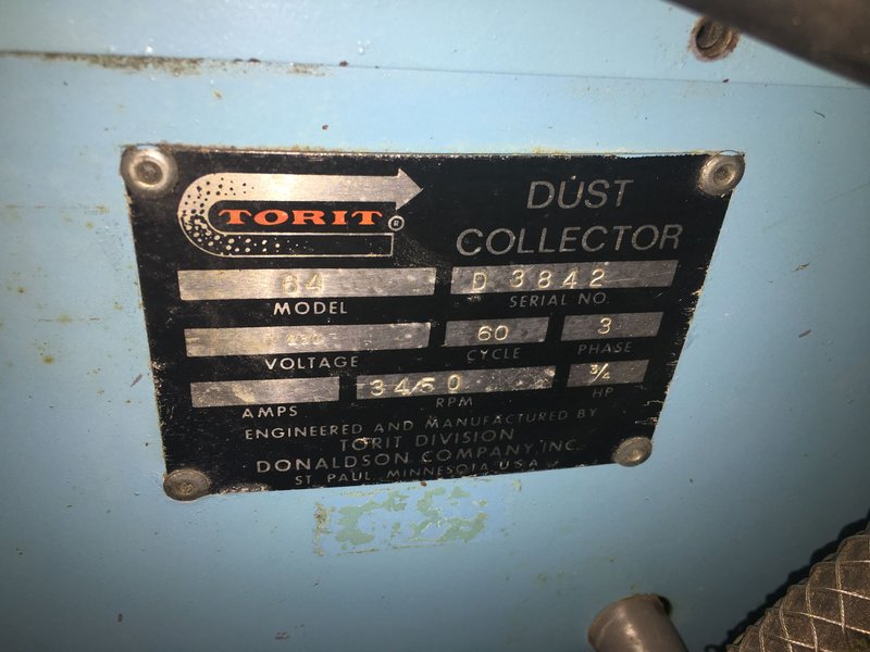 Torit Model 64 Dust Collector, S/N D3842.