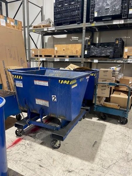 1/2 CUBIC YARD X 2,000 LB VESTIL MODEL #D-50-LD-SP/LD DUMP HOPPER: YOBRO 26293