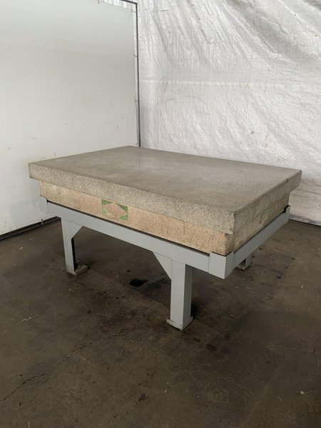 72&quot; X 48&quot; X 12&quot; GRANITE SURFACE PLATE W/STAND. STOCK # 0364124.