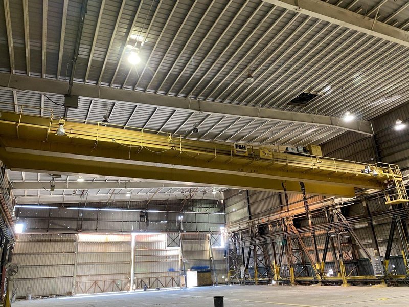 (1993) 75 TON X 103&#039;6&quot; P&amp;H PACESETTER OVERHEAD BRIDGE CRANE WITH 20 TON AUXILIARY. STOCK # 0733320