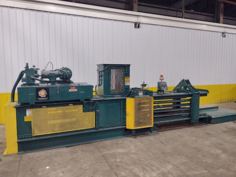 24" X 36" X 96" LONG AMERICAN MODEL #10447 HYDRAULIC HORIZONTAL BALER: YOBRO #24745