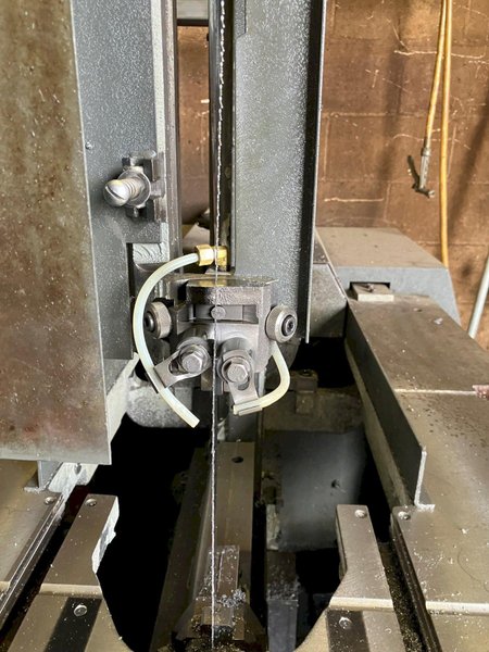 18" X 22" MARVEL/AMADA SERIES 8 MARK II VERTICAL BANDSAW(NEW IN 2018). STOCK # 3877