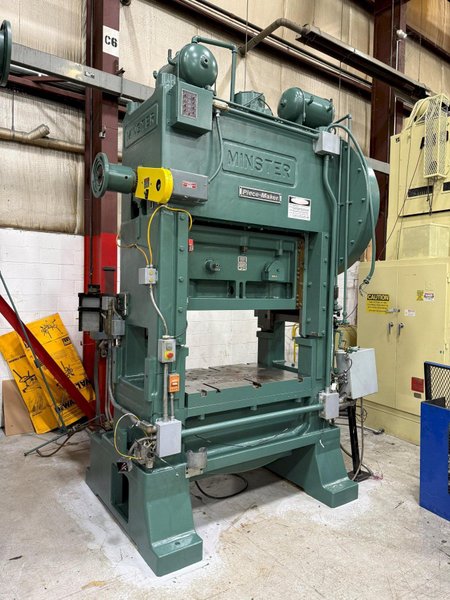 100 ton Minster Press Model P2-100-48 "Piece-Maker" High Speed Mechanical Metal Stamping Press For Sale, Recondition in Process!
