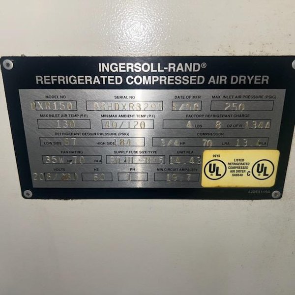Used 30 HP Ingersoll-Rand Rotary Screw Air Compressor, Dryer and Tank Included