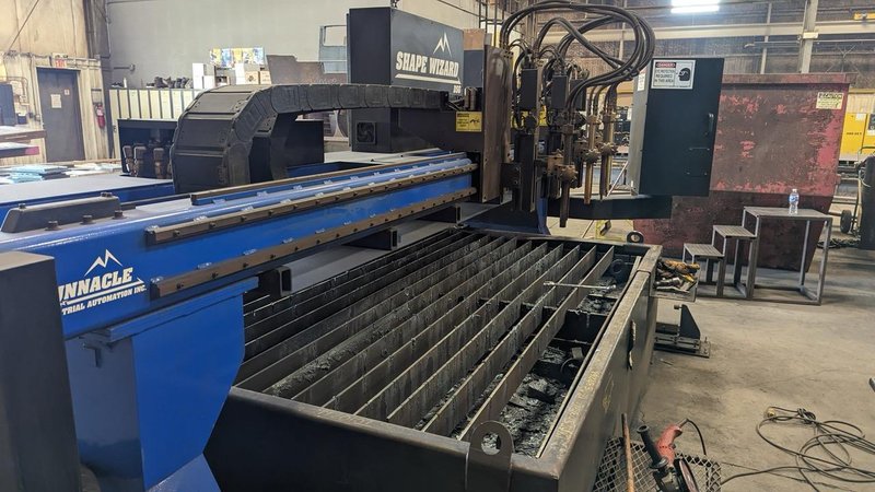 8′ x 24′ Pinnacle DSG ShapeWizard Oxyfuel – Plasma Cutting System, 2015