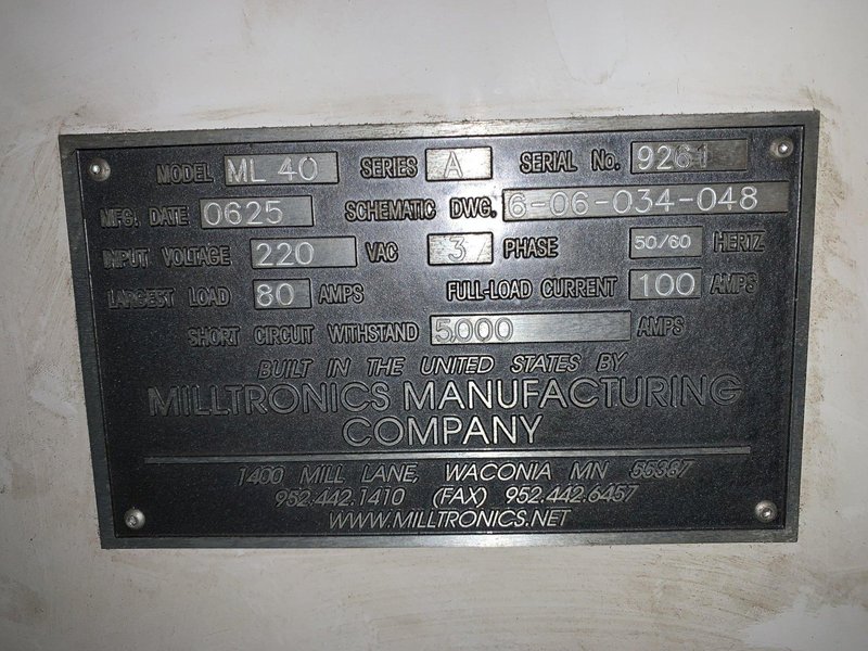 Milltronics ML40 x 80 Flat Bed CNC Lathe / Turning Center S/N 9261