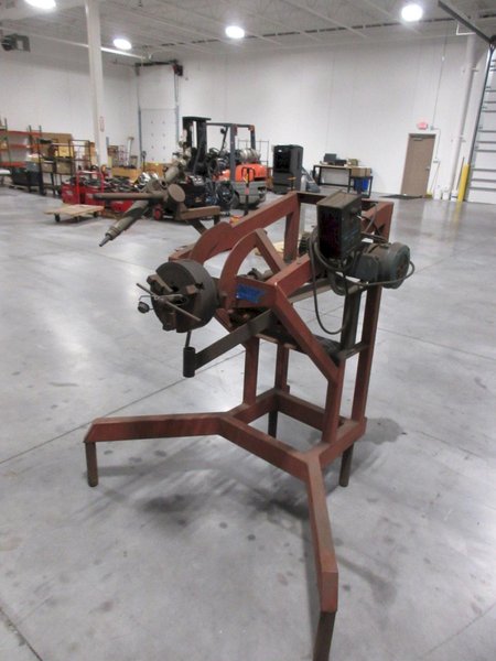 Motorized Rotary Oxy Acetylene Cutting Stand, with 9" 3-Jaw Chuck, Variable Speed Control, and Electric Motor Drive- Auction Item