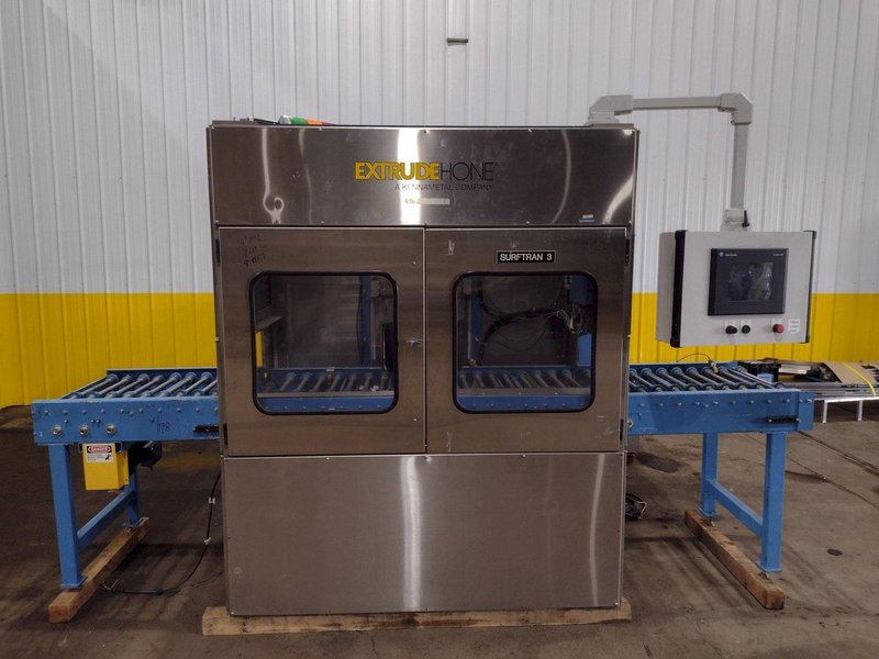 EXTRUDE HONE / SURFTRAN MODEL #STR-1 HIGH PRESSURE WASHER &amp; DEBURRING SYSTEM W/ STORCH DEMAGNETIZER MACHINE: STOCK #19369