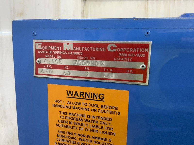 46"X 46" EMC 4046E POWERJET AUTOMATIC PARTS WASHING CABINET: STOCK #81214