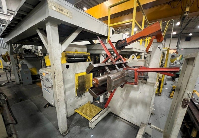 8,000 LBS X 24" X .125" DALLAS UNCOILER COIL REEL, STRAIGHTENER, FEED LINE: YOBRO #24808