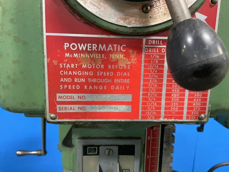 Powermatic 19” Drill Press - 1200