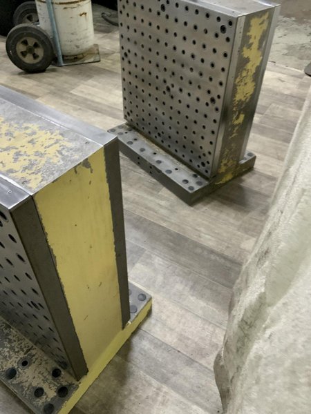 (2) 20-1/2" X 7" X 23-1/2" DRILLED &amp; TAPPED TOMBSTONES: STOCK #80909