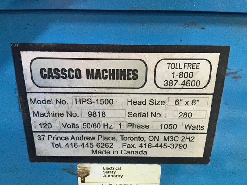 CASSCO HOT STAMPING PRESS   -  HPS-1500
