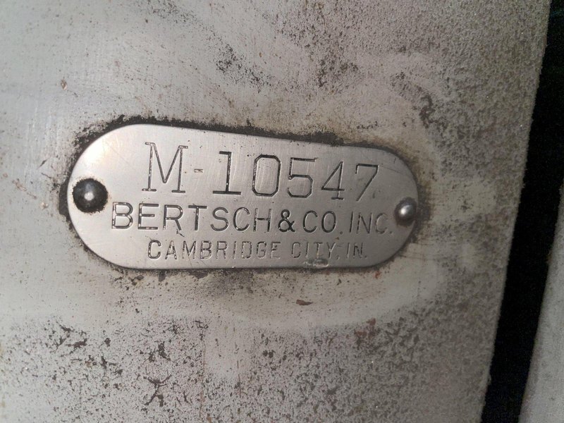 10' X 1-3/16" BERTSCH CENTURY II HYDRAULIC PLATE ROLL: STOCK #14196