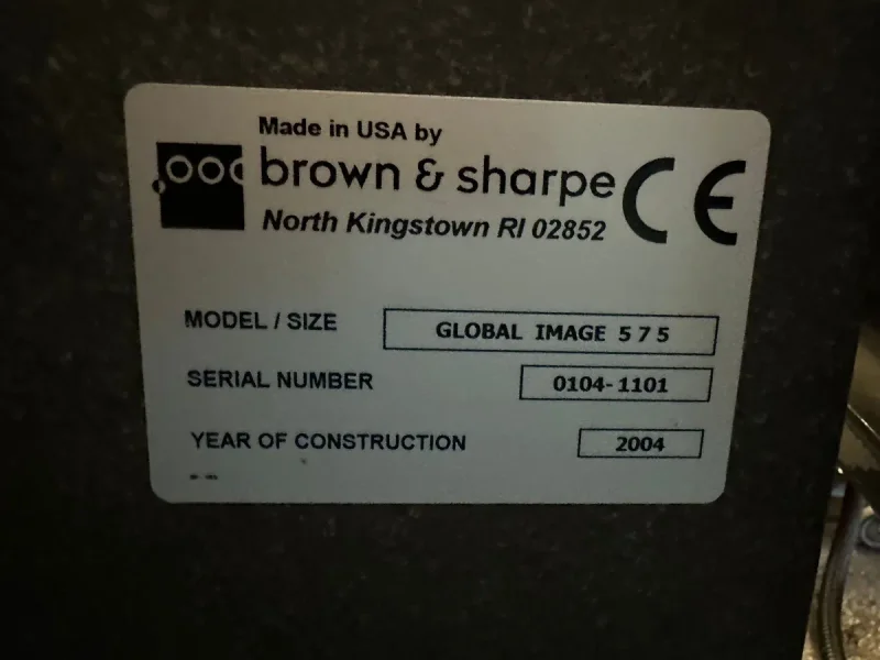2004 BROWN &amp; SHARPE GLOBAL IMAGE 5.7.5 | Coordinate Measuring Machines