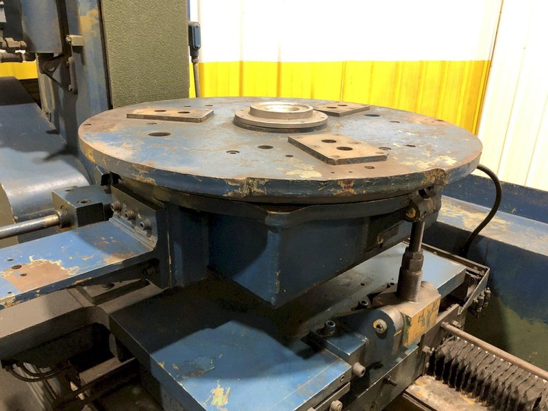 9" WIDE X 30" TABLE SUNDSTRAND VERTICAL BELT ROTARY TABLE "TIP" GRINDER: STOCK #18229