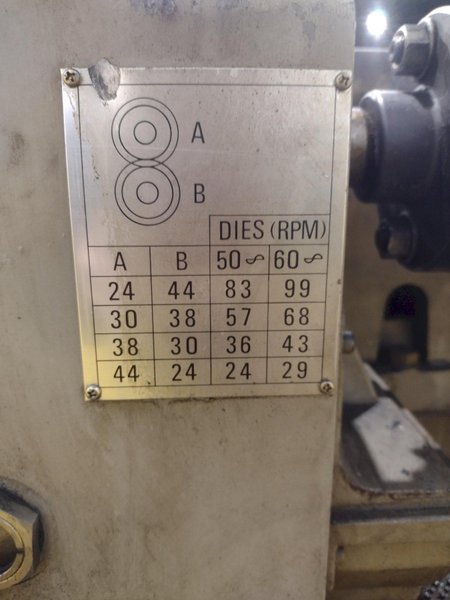 16 TON NISSEI MODEL #FA16 2-DIE INFEED THREAD ROLLER : STOCK #19733