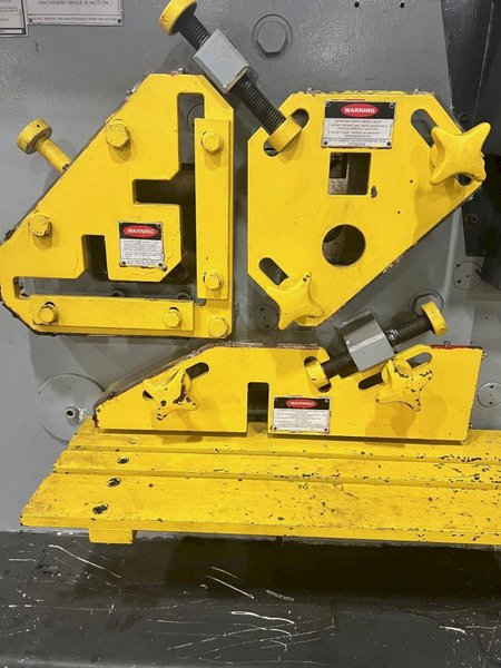 USED MUBEA 82 TON DUAL STATION HYDRAULIC IRONWORKER MODEL HIW 750/510, Stock# 11106, Year: 2004