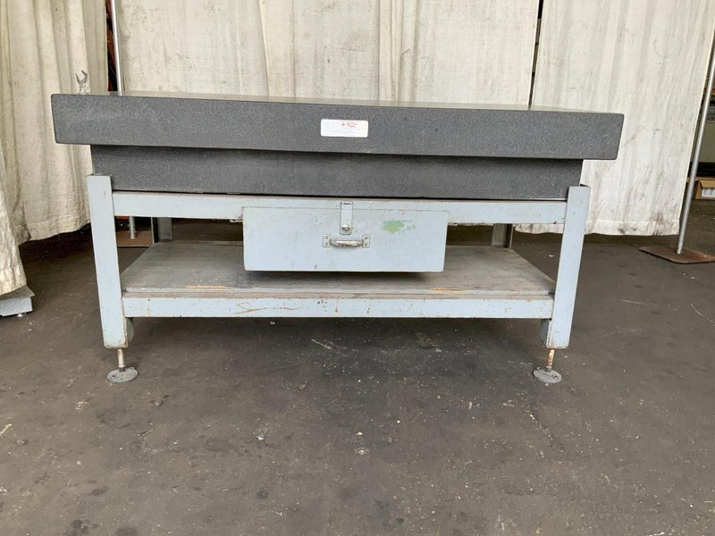 36" X 72" PRATT AND WHITNEY BLACK GRANITE SURFACE PLATE W/ STAND: STOCK #81387