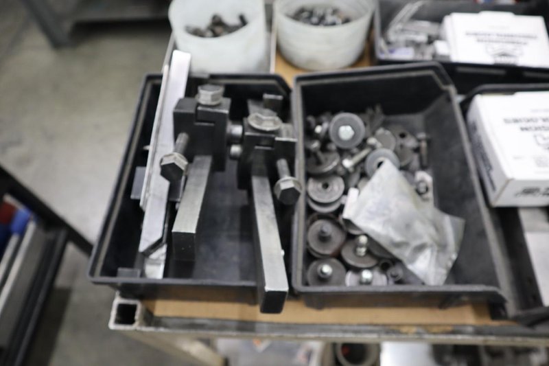 Amada Brake Tooling and Hardware on Rolling Steel Cart- Auction Item