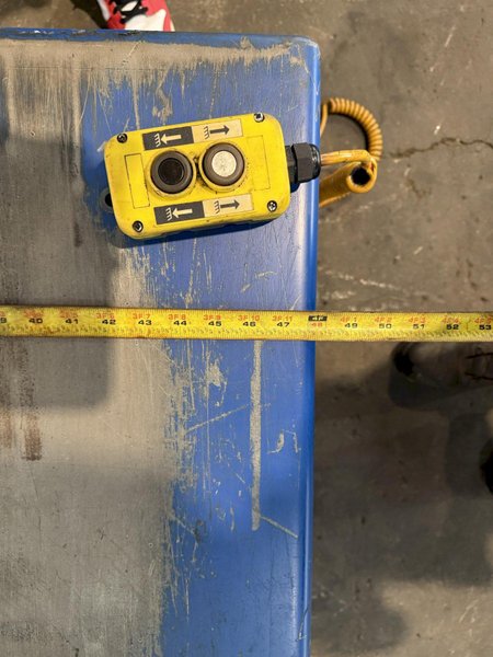 4,000 LB 48&quot; X 48&quot; HYDRAULIC TILT TABLE. STOCK # 1003725.