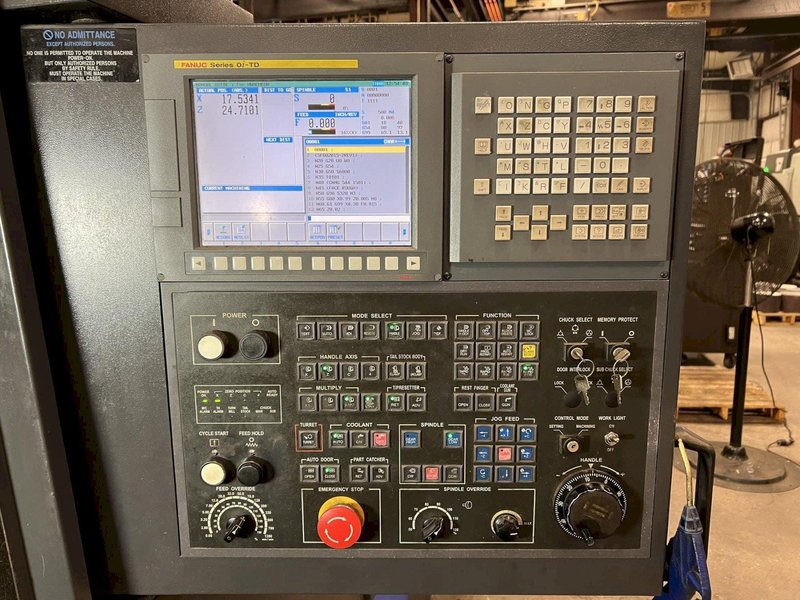 Hwacheon Hi Tech 450B CNC Lathe, 2013- Fanuc Control, Chip Conveyor