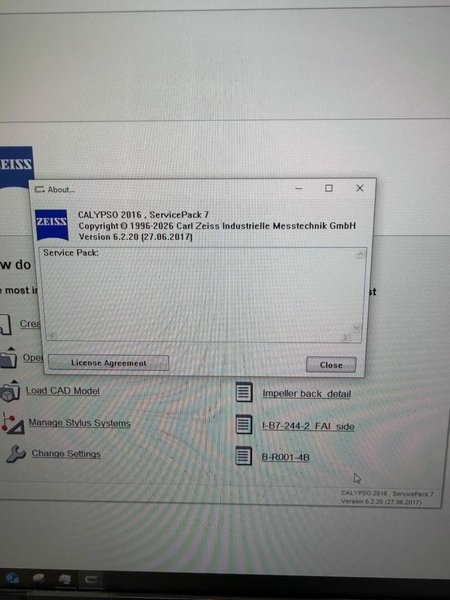 Zeiss Eclipse 2840 Series CMM, 2016 – Calypso Software, Curve, Vast XXT Scanning Probe