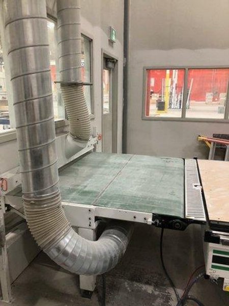 Turnkey CNC Router and Panel Saw System – C.R. Onsrud 146M12CAP + Schelling VS12 + Gorbel Crane