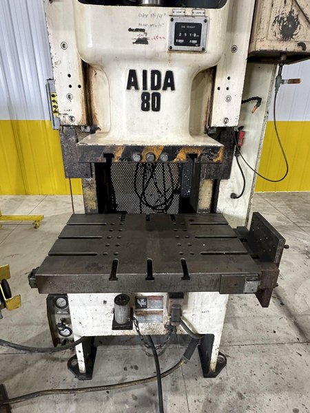 88 TON AIDA MODEL #NC1-80(2) GAP FRAME PRESS, 6.3&quot; STROKE: STOCK #20264