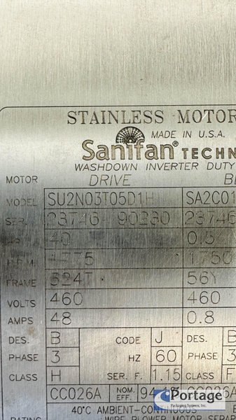 Processtec Inc. 104.27 NG Sanitary Screw Pump  | 40Hp Wash-down Pump Cart Assembly  |  w/AB Touchscreen Controls