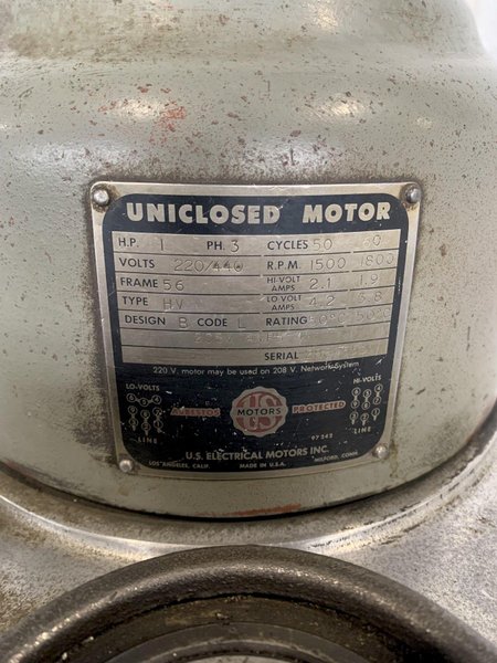 1-HP BRIDGEPORT SERIES 1 VERTICAL MILL. STOCK # 0253924