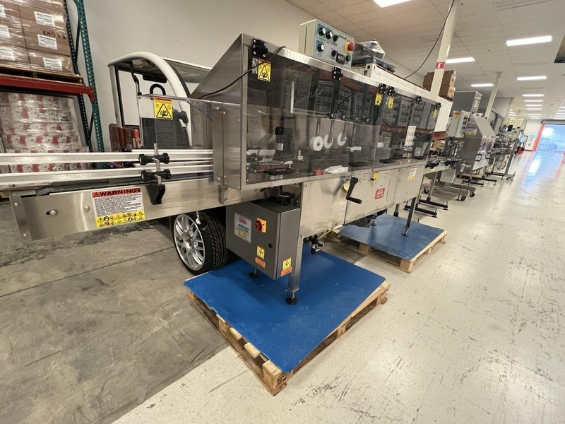 Kaps-All Complete Bottling &amp; Corking Line – AC-65 Bottle Cleaner, FA-PG-E 12-Head Filler, BC-23 Carrier, Conveyors &amp; Custom Feeder Corker