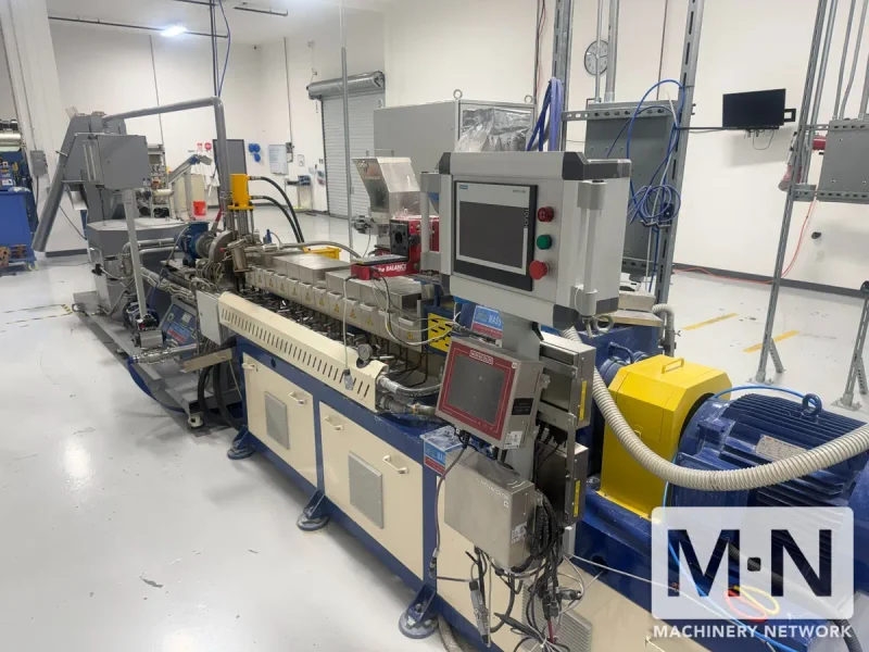 35 MM ZHANG JI GANG TWIN SCREW PELLETIZING EXTRUSION LINE  MFG 2022