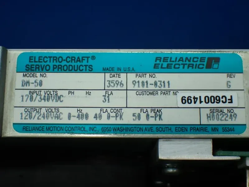 Reliance Electric Electro-craft Bru-500 Drive Module - 9101-0311