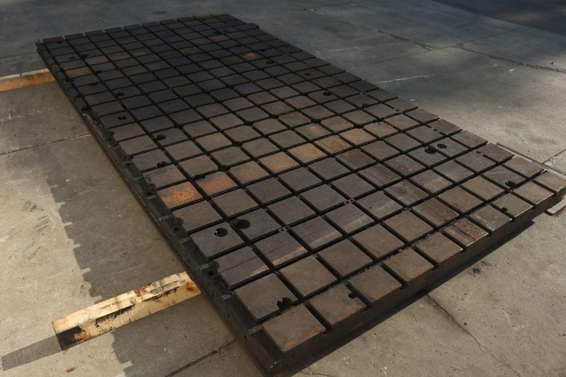 144&#039; X 73&#039; X 4&#039; SOILD STEEL T SLOTTED FLOOR PLATE: STOCK #73340