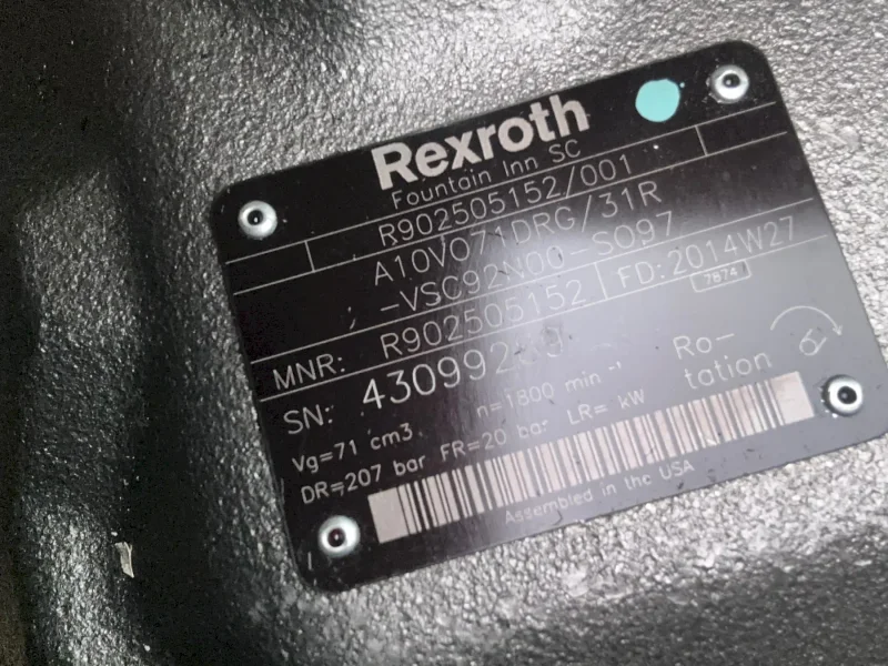 REXROTH 60 HP HYDRAULIC PUMP  -  R902505152
