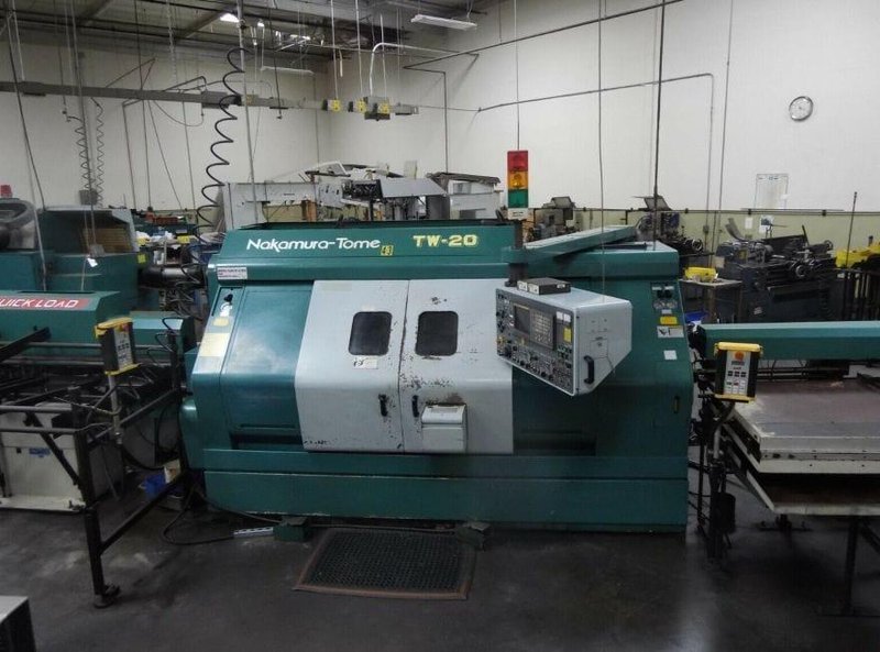 Nakamura Tome TW-20, Twin Spindle/Turret CNC Lathe, 1998 – Fully Loaded, LNS Load/Unload, Probe, Tooling Included