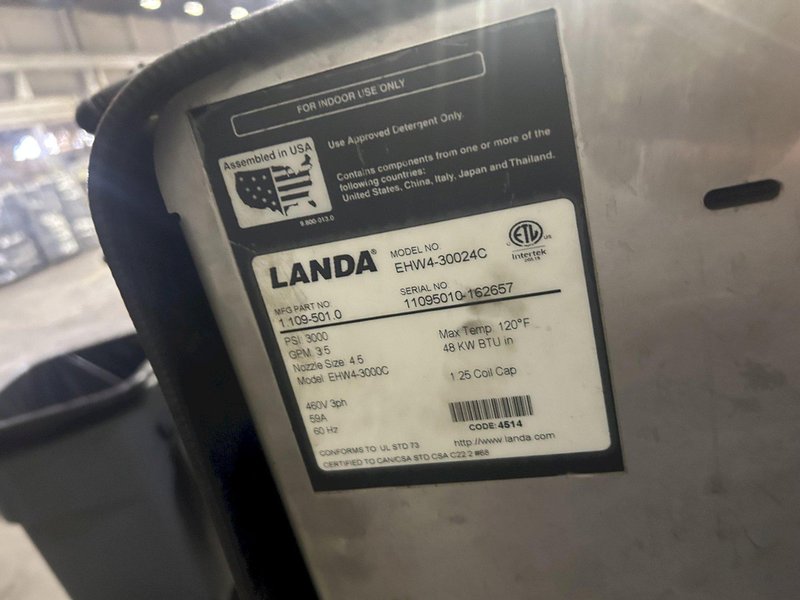 LANDA MODEL #EHW4-30024C HEATED PRESSURE WASHER: YOBRO #25061