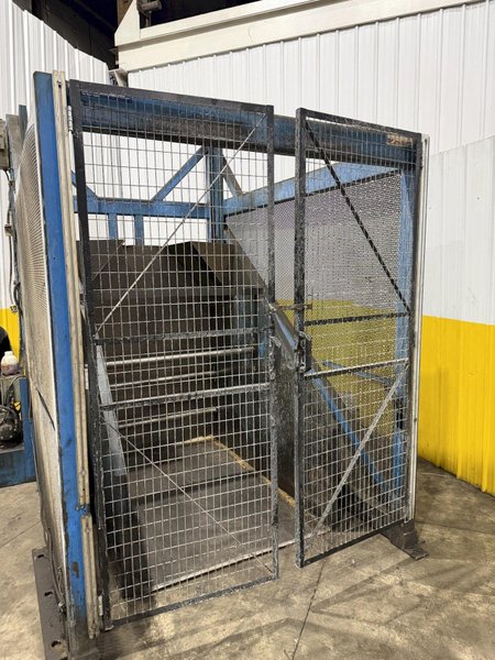 4,000 LBS X 72" X 48" X 72" HIGH ADVANCED LIFTS MODEL #HRDP-6120-4848-M DUMP TILT HOPPER FEEDER: YOBRO #24753