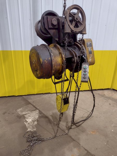 5 TON 10,000 LBS BOBCAT POWER CABLE HOIST WITH TROLLEY: STOCK #18937