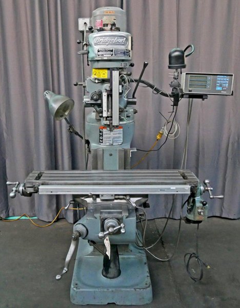Bridgeport 9" x 42" 8-Speed Step-PUlley Vertical Milling Machine, Series I